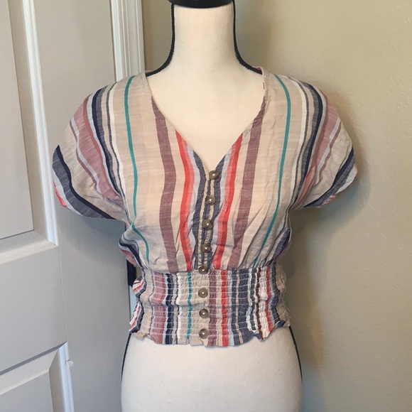 Derek Heart Tops - Derek Heart | Colorful Crop Top | L